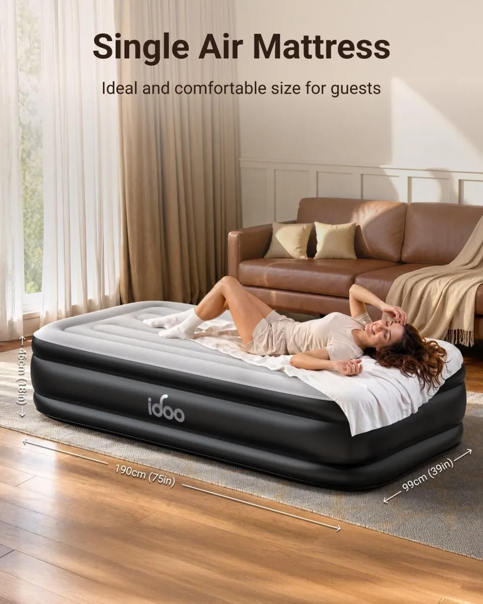 Inflatable Air Mattress Airbed with Built-In Pump - Image 3