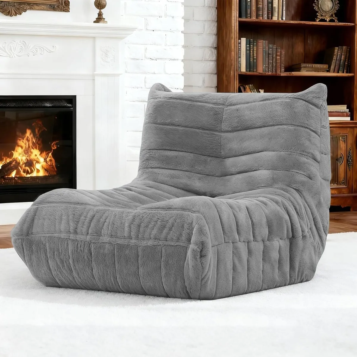 Bean Bag Chair W Filling Comfy Lounge Floor - Image 1