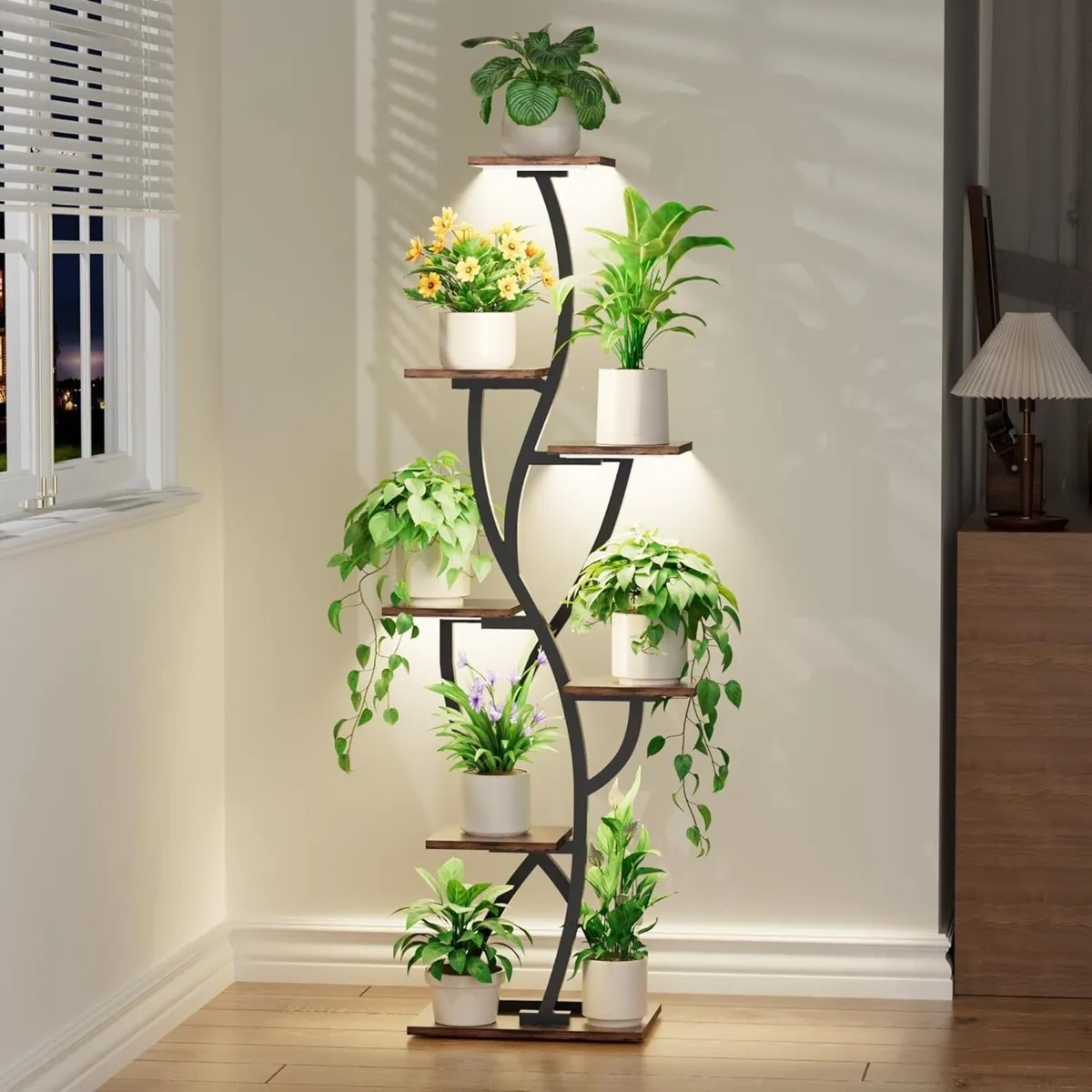 Plant Stand Indoor with Grow Lights 58" Corner - Image 2