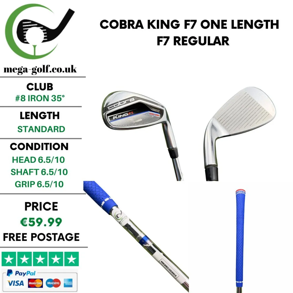 Cobra King F7 One Length #8 Iron 35° / F7 Regular - Image 1