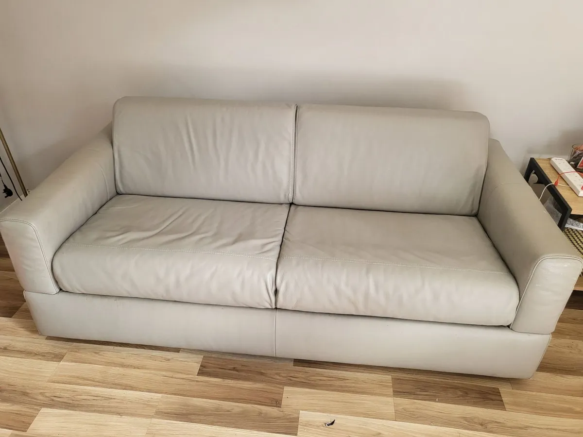 Genuine leather sofabed