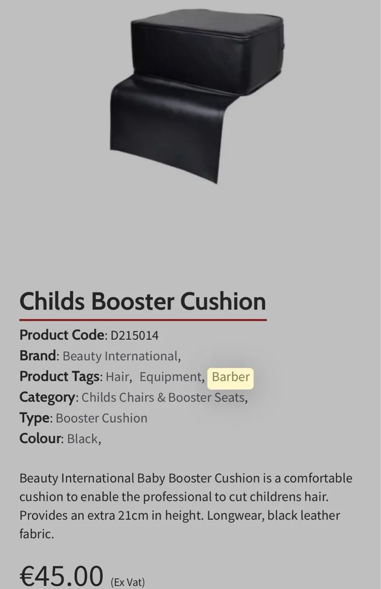 BRAND NEW LEATHER CHILDS BOOSTER SEAT