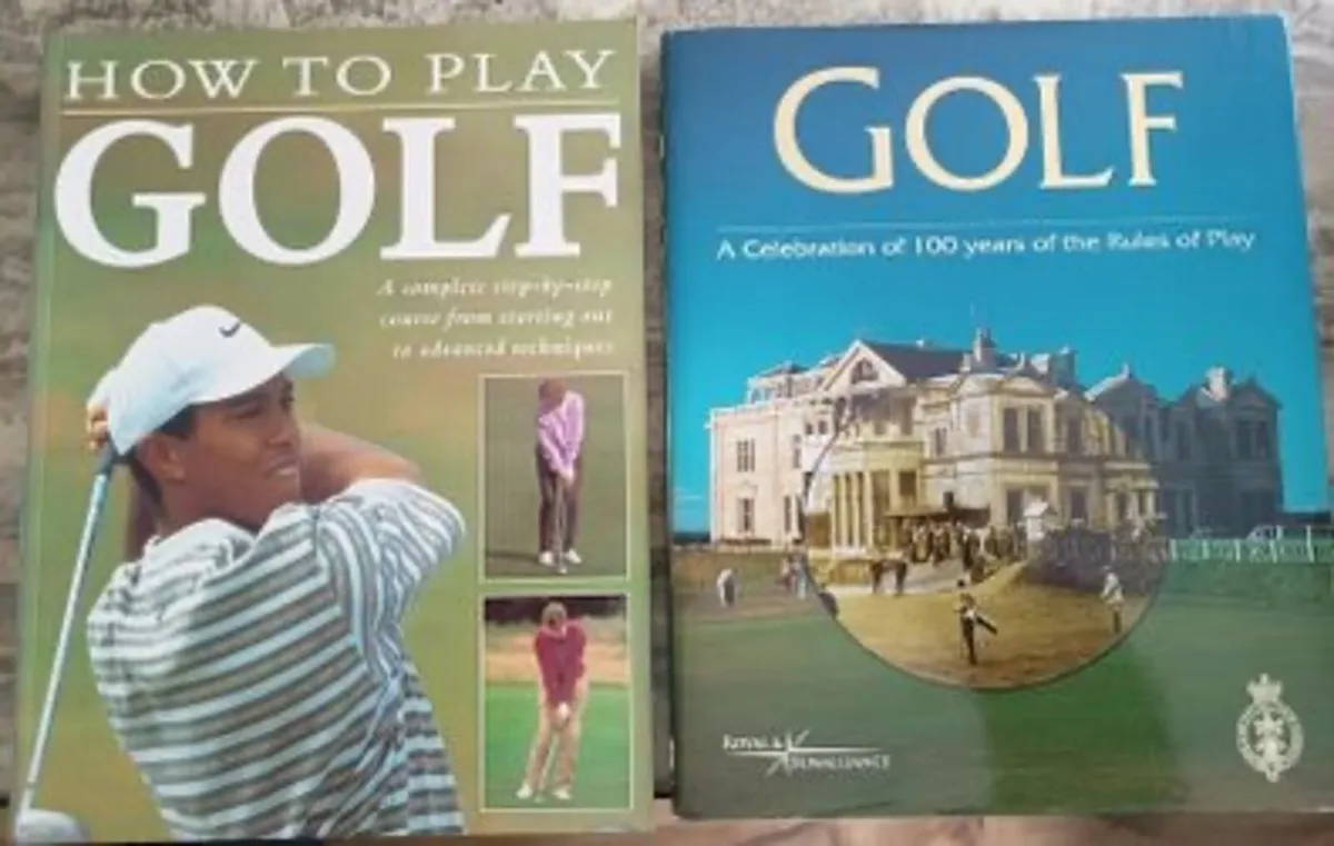 2 Hardbound Golf Books