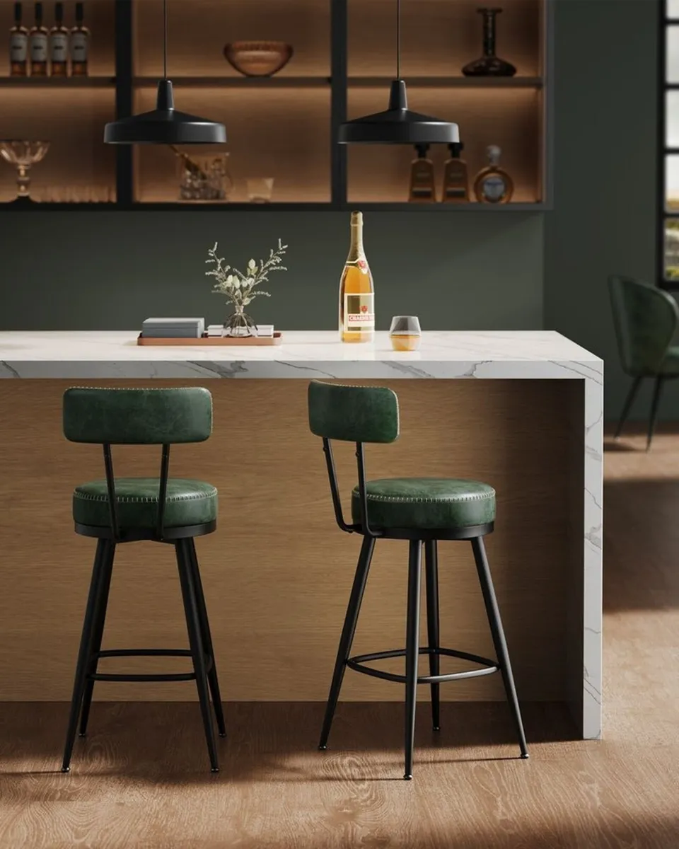 2 x new green kitchen barstools - FREE DELIVERY - Image 3
