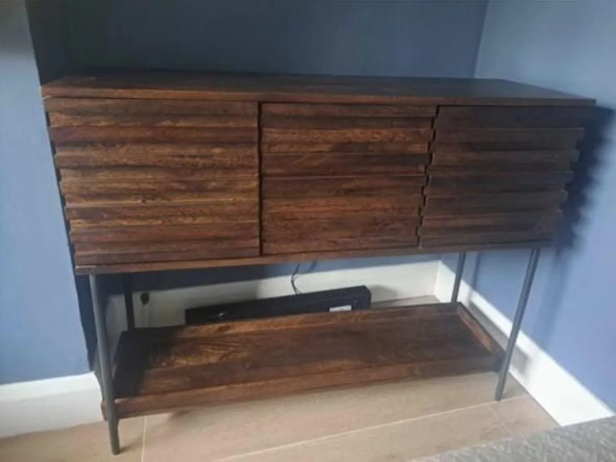 Solid Wood Sideboard / Console Table – Industrial - Image 1