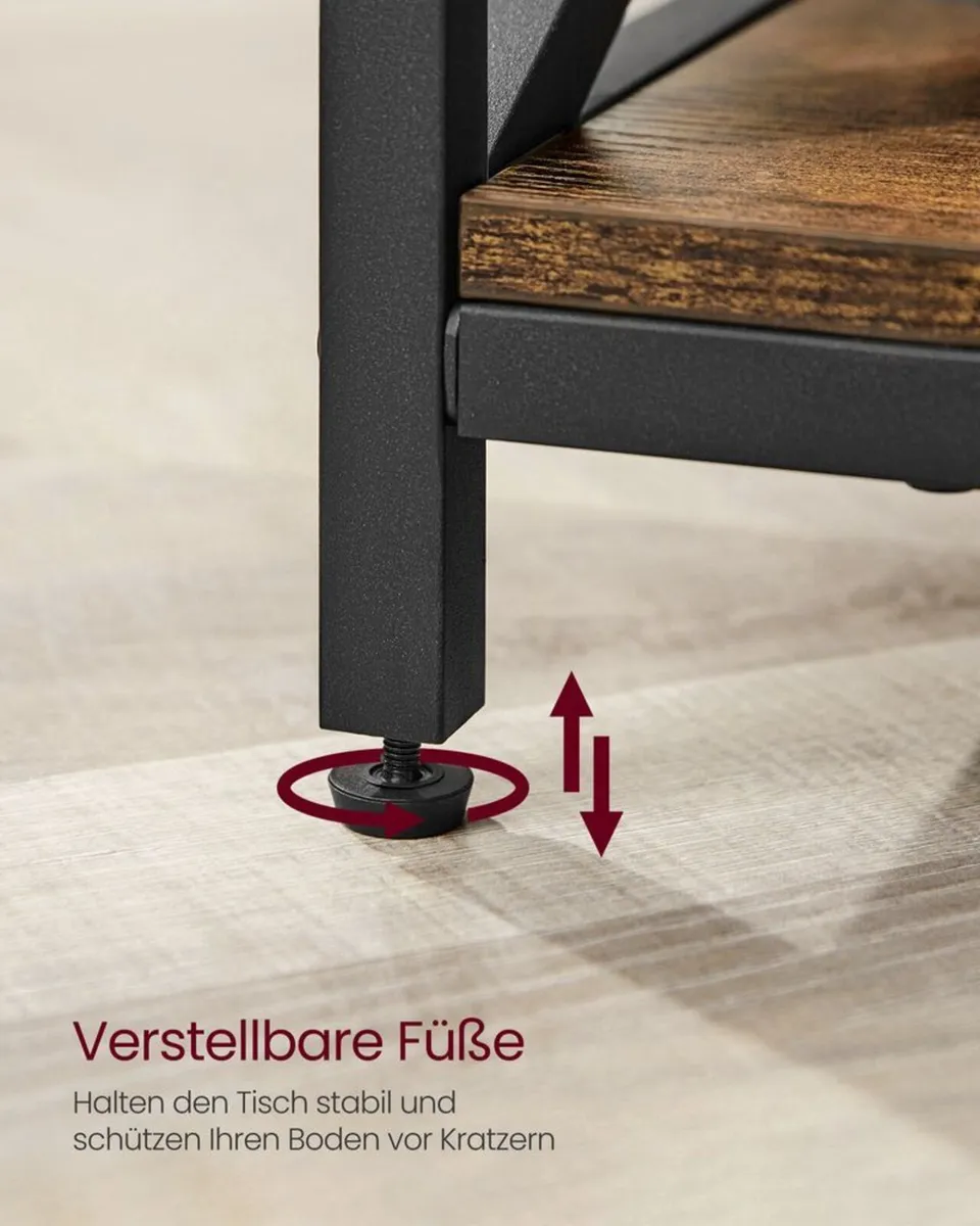 Lift Top Coffee Table with Hidden Storage and Shel - Image 2