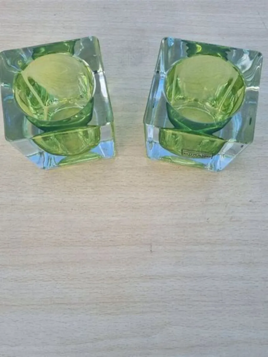 Pair of Murano glass candlesticks - Image 2
