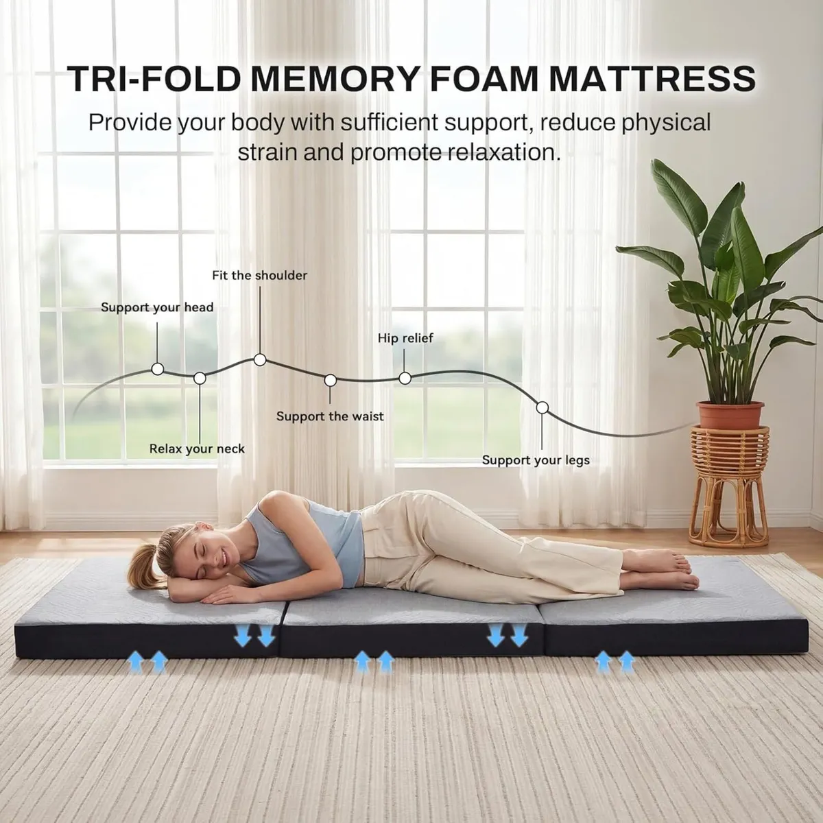 Folding Mattress Memory Foam Foldable - Image 4