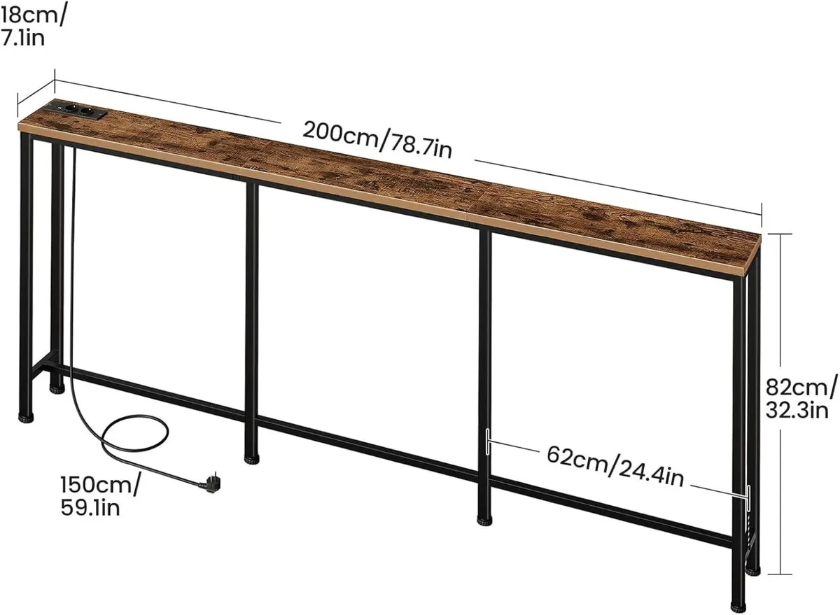 Console Table Hallway with Charging Station - Image 3