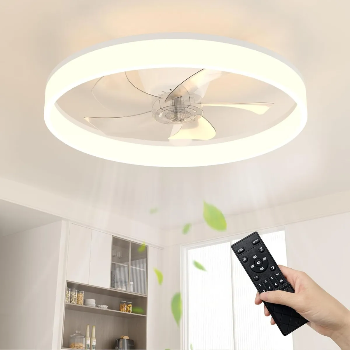 Ceiling Fan with Light Remote 3000K-6500K Dimmable - Image 1