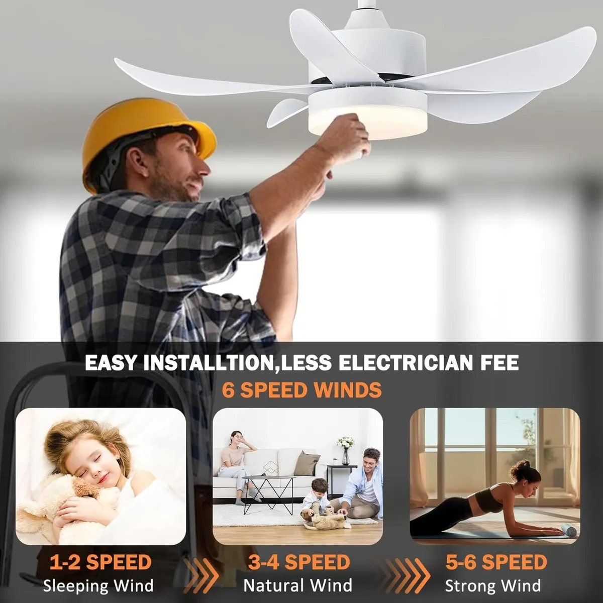 Ceiling Fans with Lights and Remote 30 Inch - Image 2