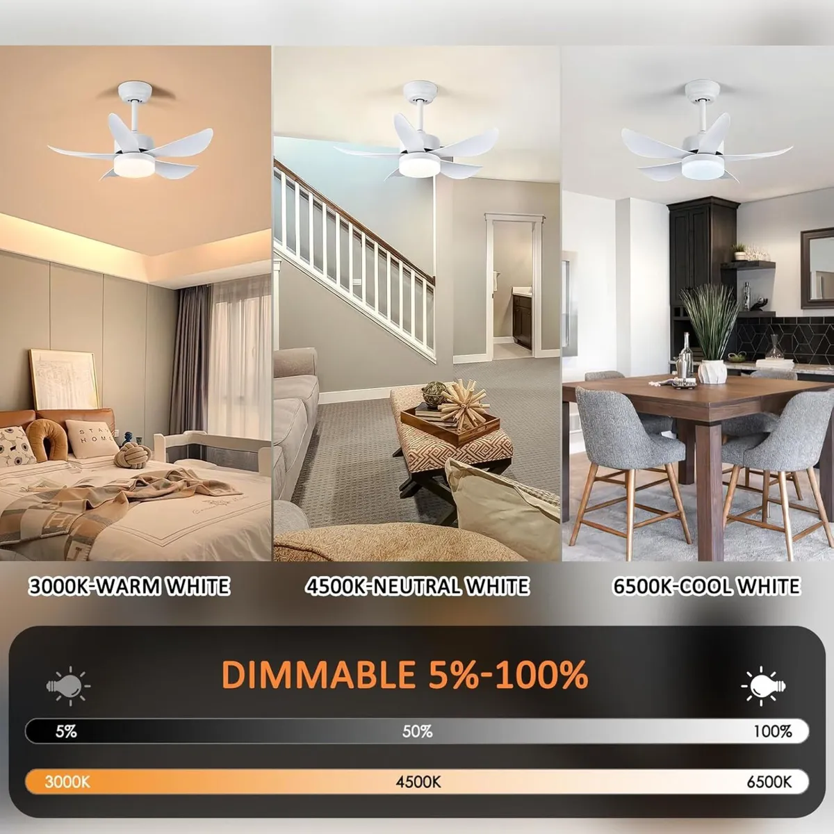 Ceiling Fans with Lights and Remote 30 Inch - Image 3