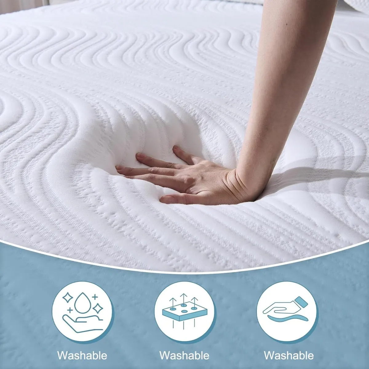Mattress Medium Firm Memory Foam Carved Knitted - Image 3