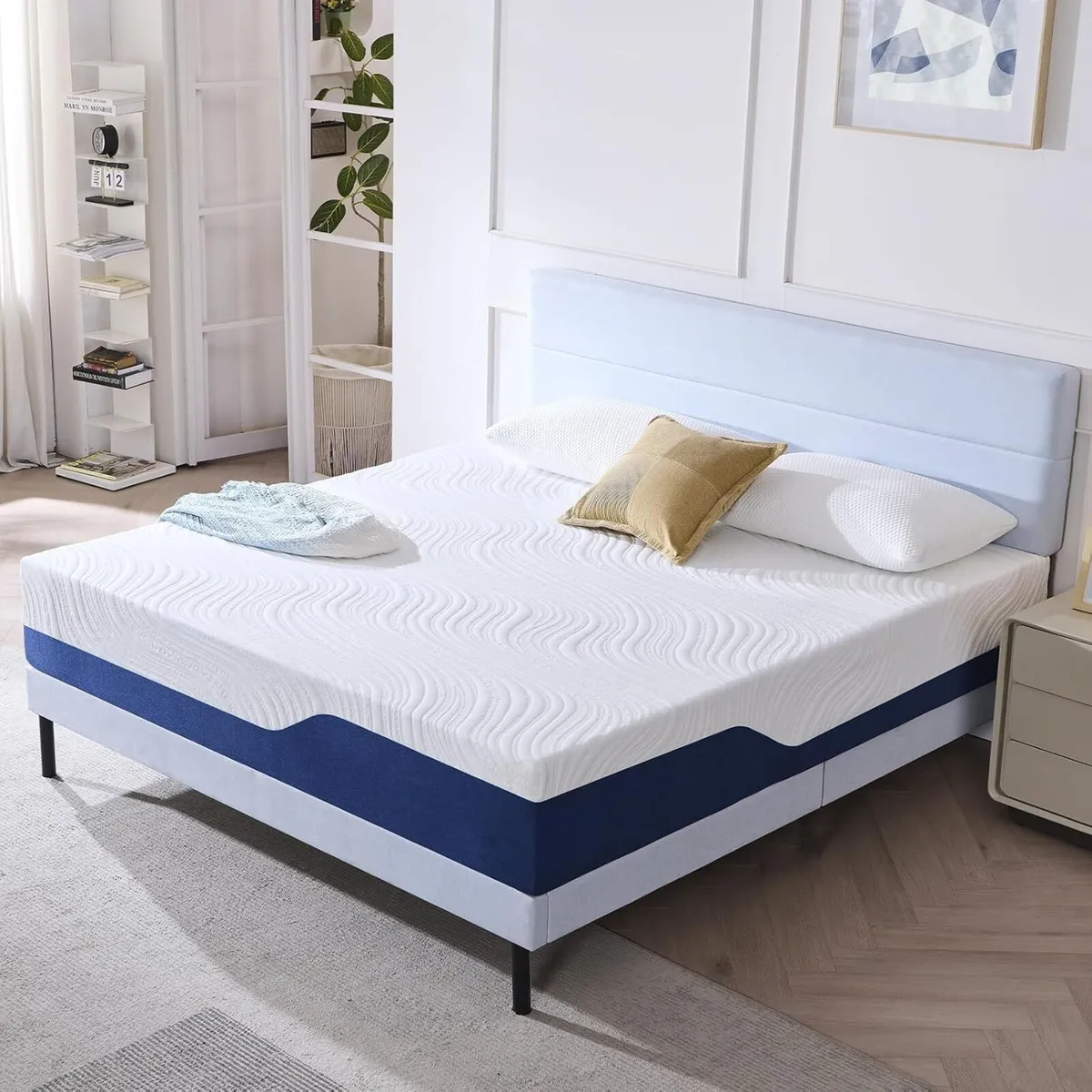 Mattress Medium Firm Memory Foam Carved Knitted - Image 1