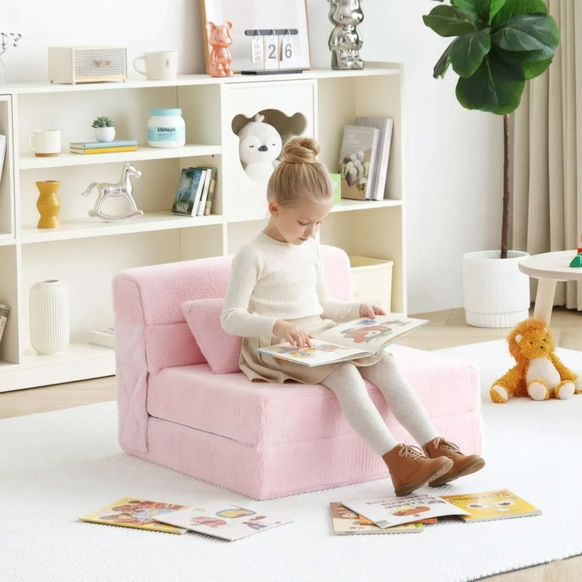 Folding Sofa Bed for Kids Quad-Fold Mattress - Image 2