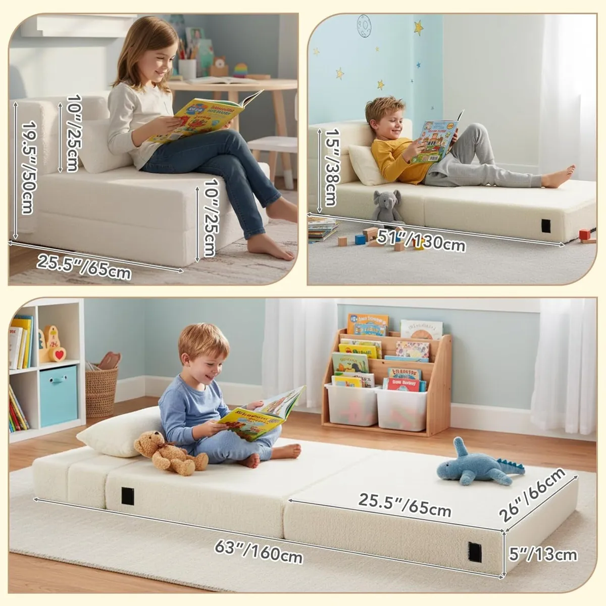 Kids Sofa Bed Toddler Floor Mattress Glow - Image 2