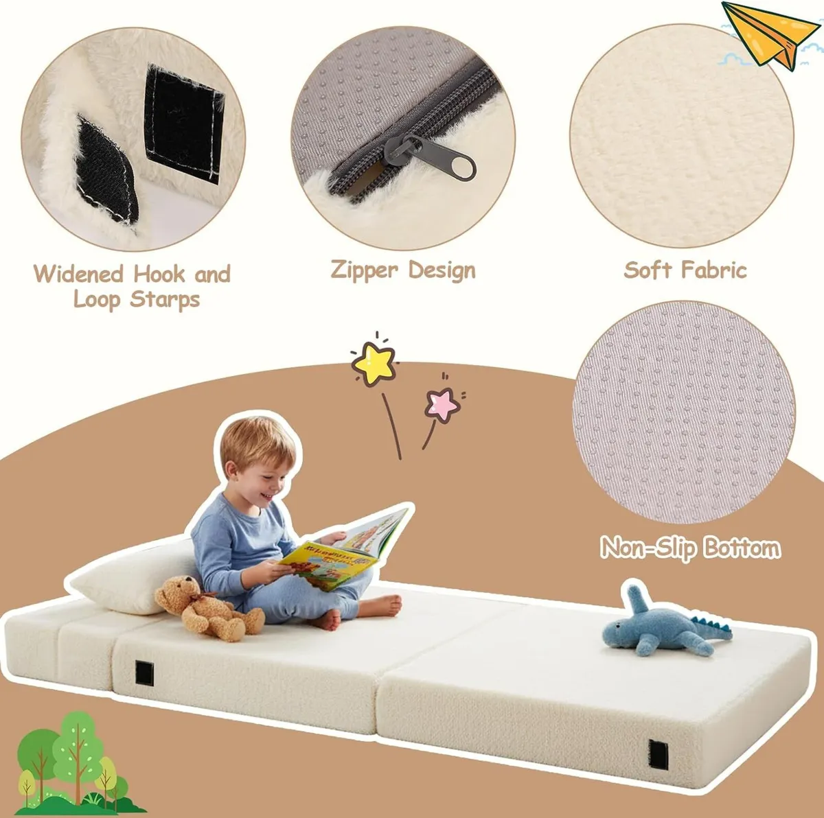 Kids Sofa Bed Toddler Floor Mattress Glow - Image 3