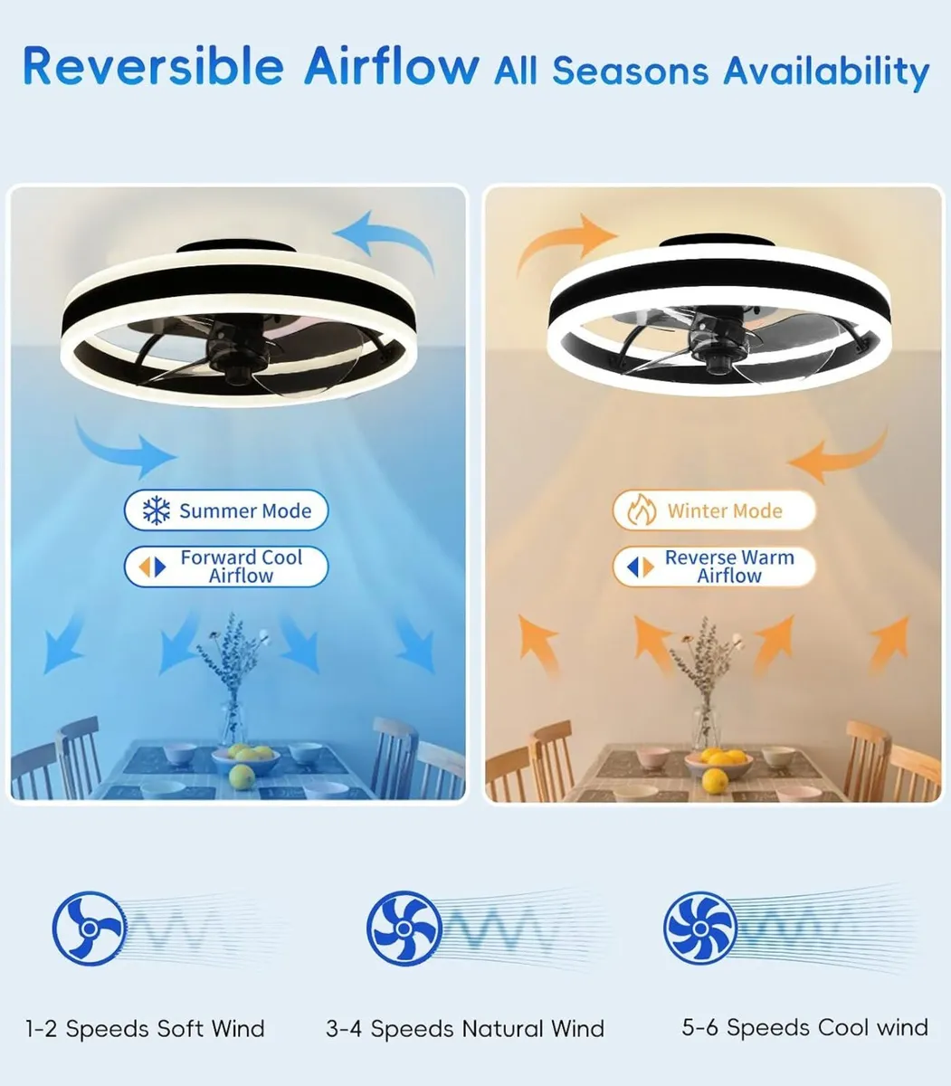Ceiling Fans with Lights App Remote Control Quiet - Image 2
