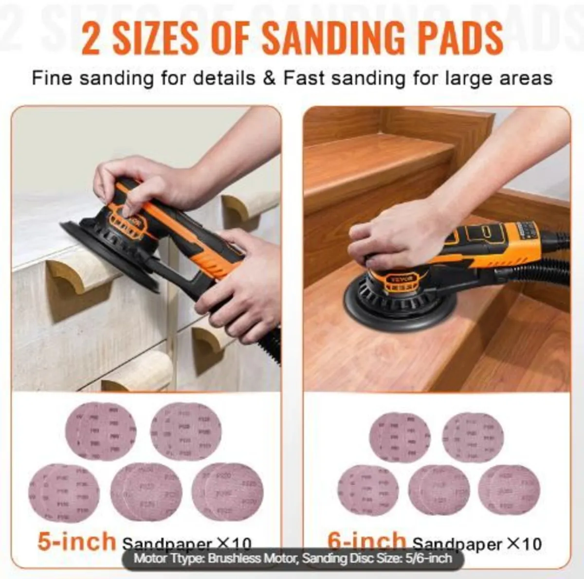 Random Orbital Sander 5 & 6-Inch, 350W - Image 2