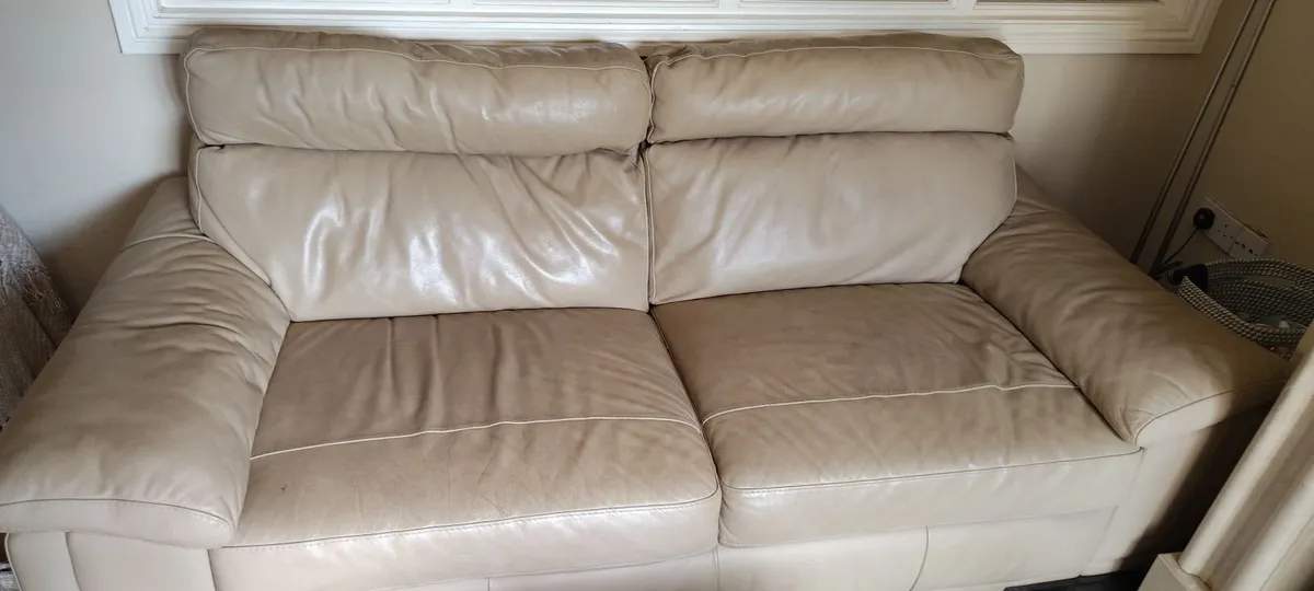 Leather 3 and 2 seat Couches - Image 2
