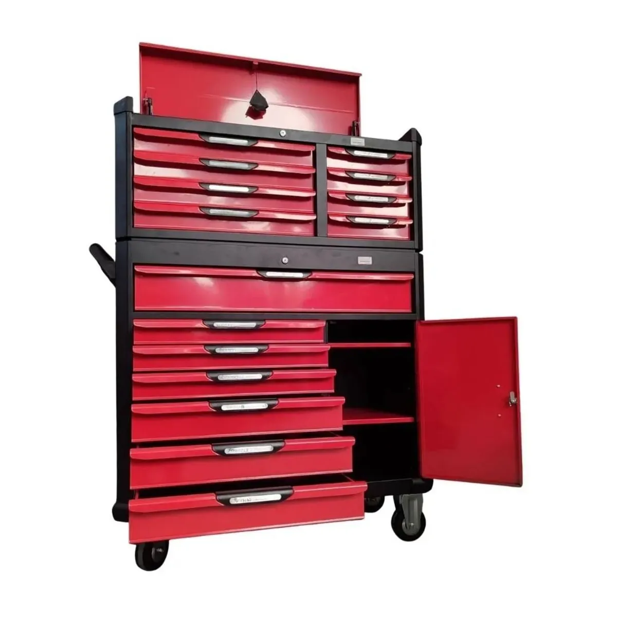 Red 15 Drawer Toolchest Rolling Cabinet 42" - Image 2