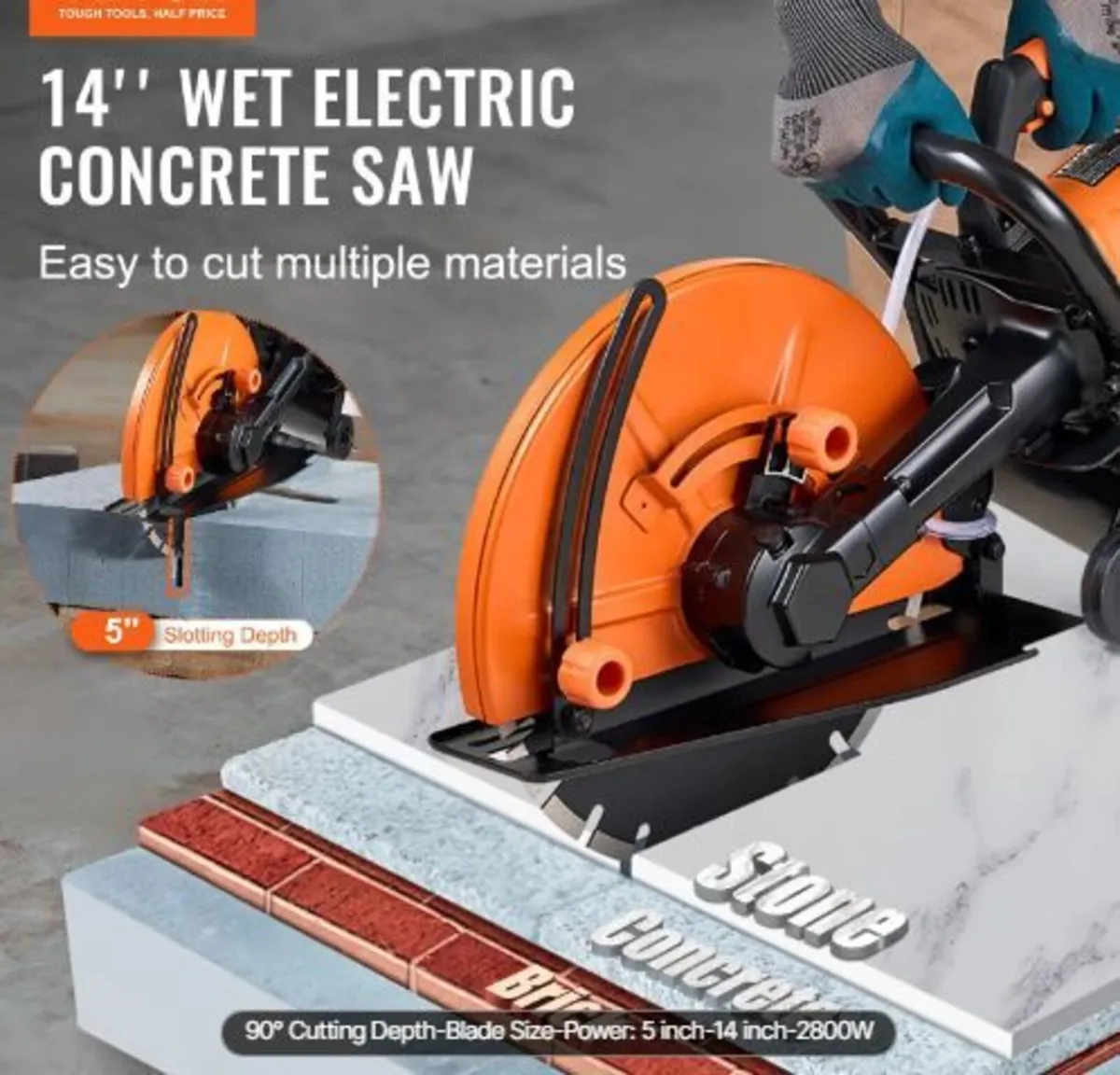 14"/35.6 cm Electric Concrete Saw - Image 1