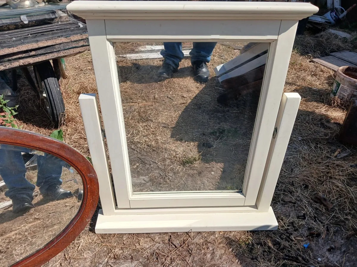 Vintage Bevelled Mirror. & Dresser Mirror. - Image 1