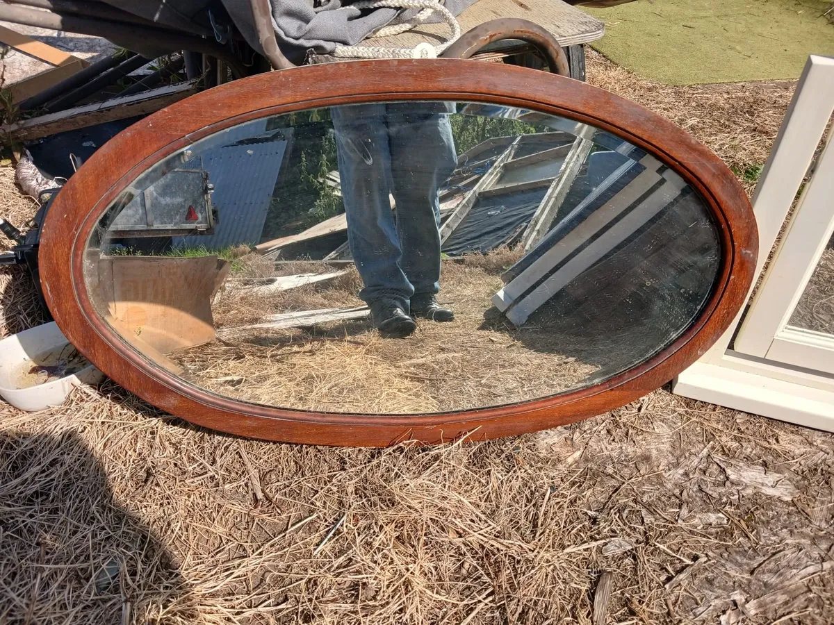 Vintage Bevelled Mirror. & Dresser Mirror. - Image 3