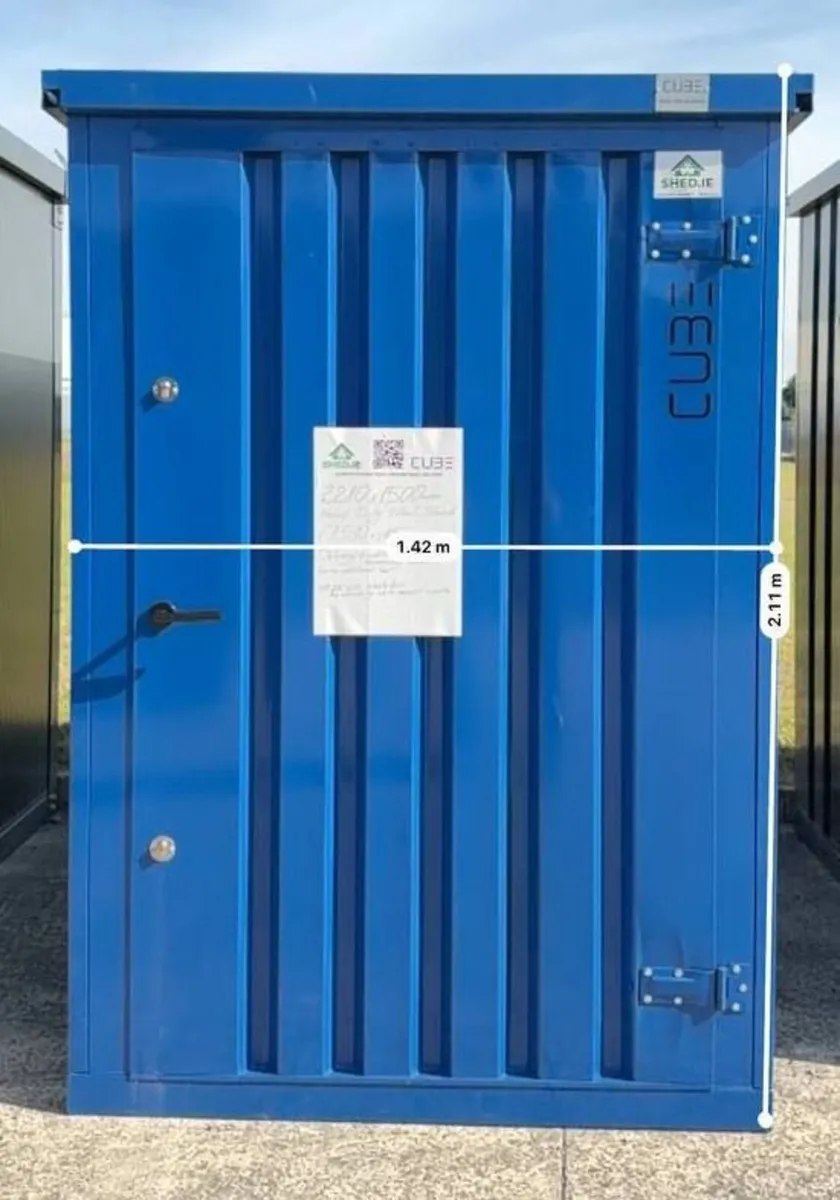 2m × 1.5m (6.6ft × 5ft) CUBE Heavy Duty Steel Shed - Image 1