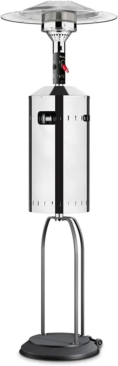 Gas Patio Heater Silver Outdoor Garden Heater - Image 2