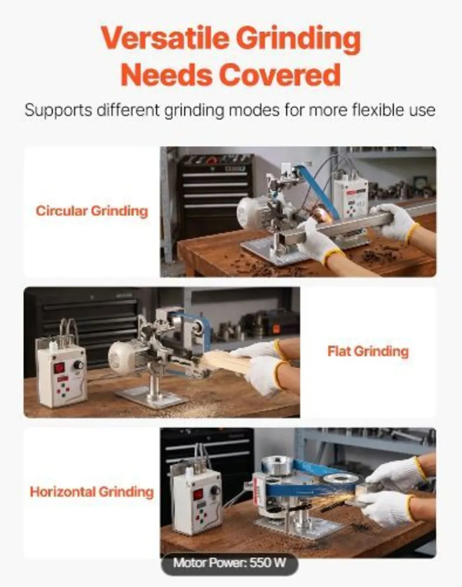 Belt Grinder Sander with VFD, 762mm x 25.4mm - Image 4