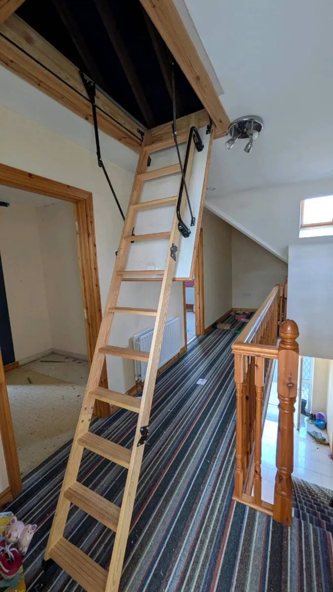 Folding Wooden Attic Stairs - Image 1