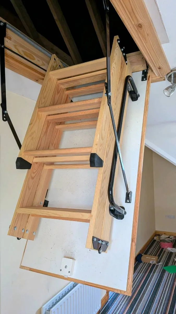 Folding Wooden Attic Stairs - Image 2