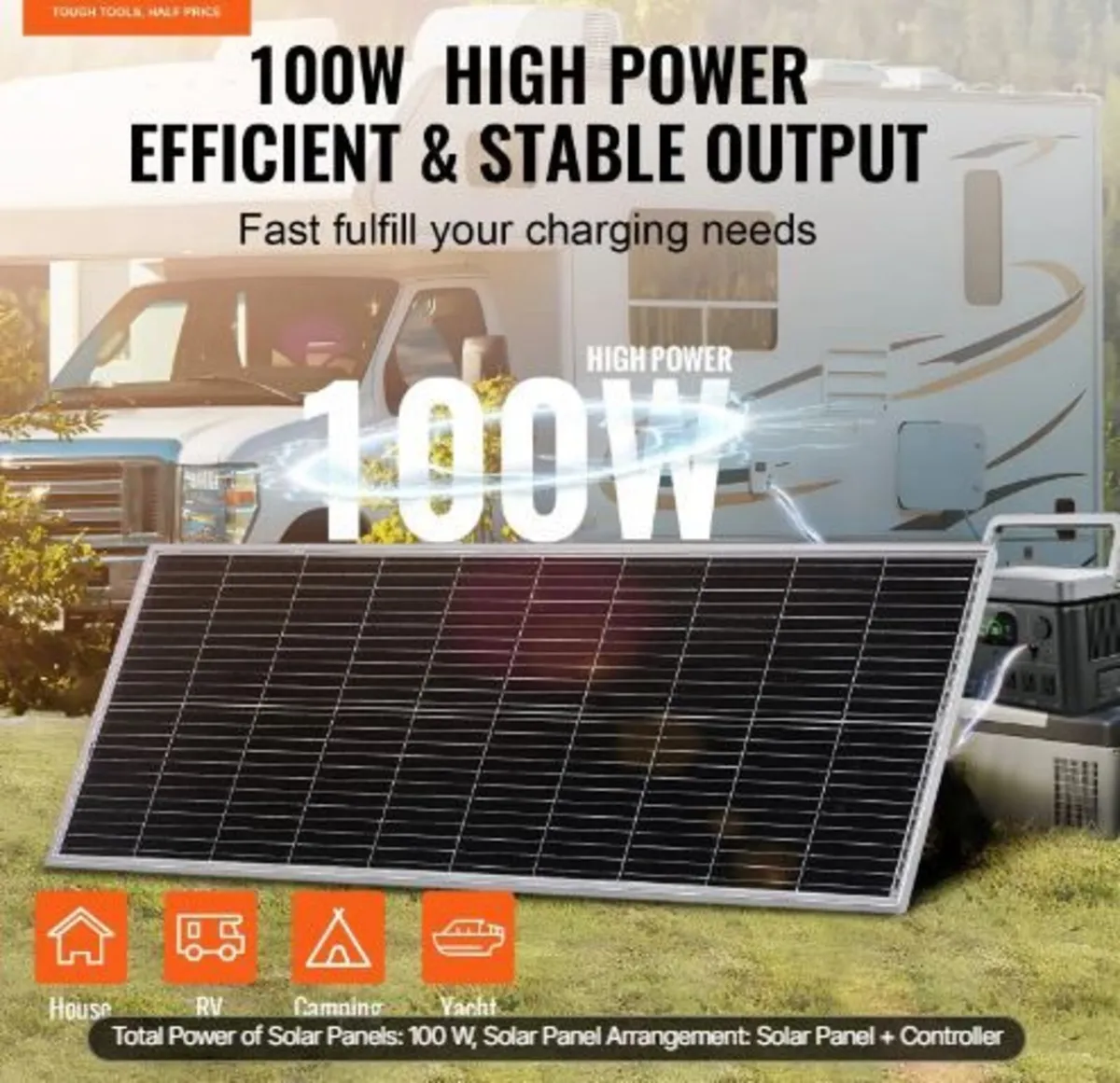 100W Monocrystalline Solar Panel Kit - Image 3