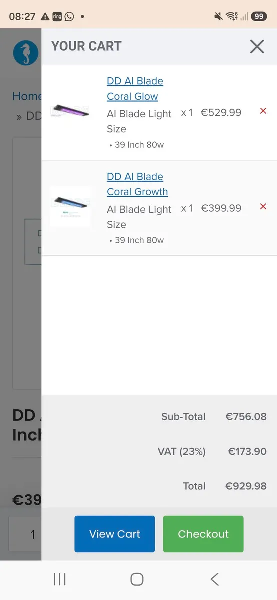 2 AI Blades 39" Coral Grow & Coral Glow Lights - Image 4