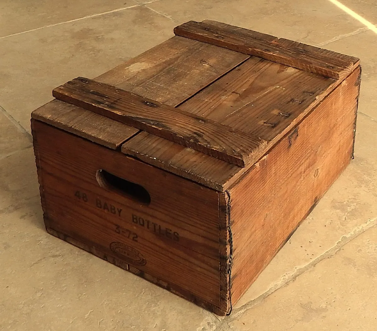 Vintage Original Moussec Baby Bottle Wine Crate - Image 1
