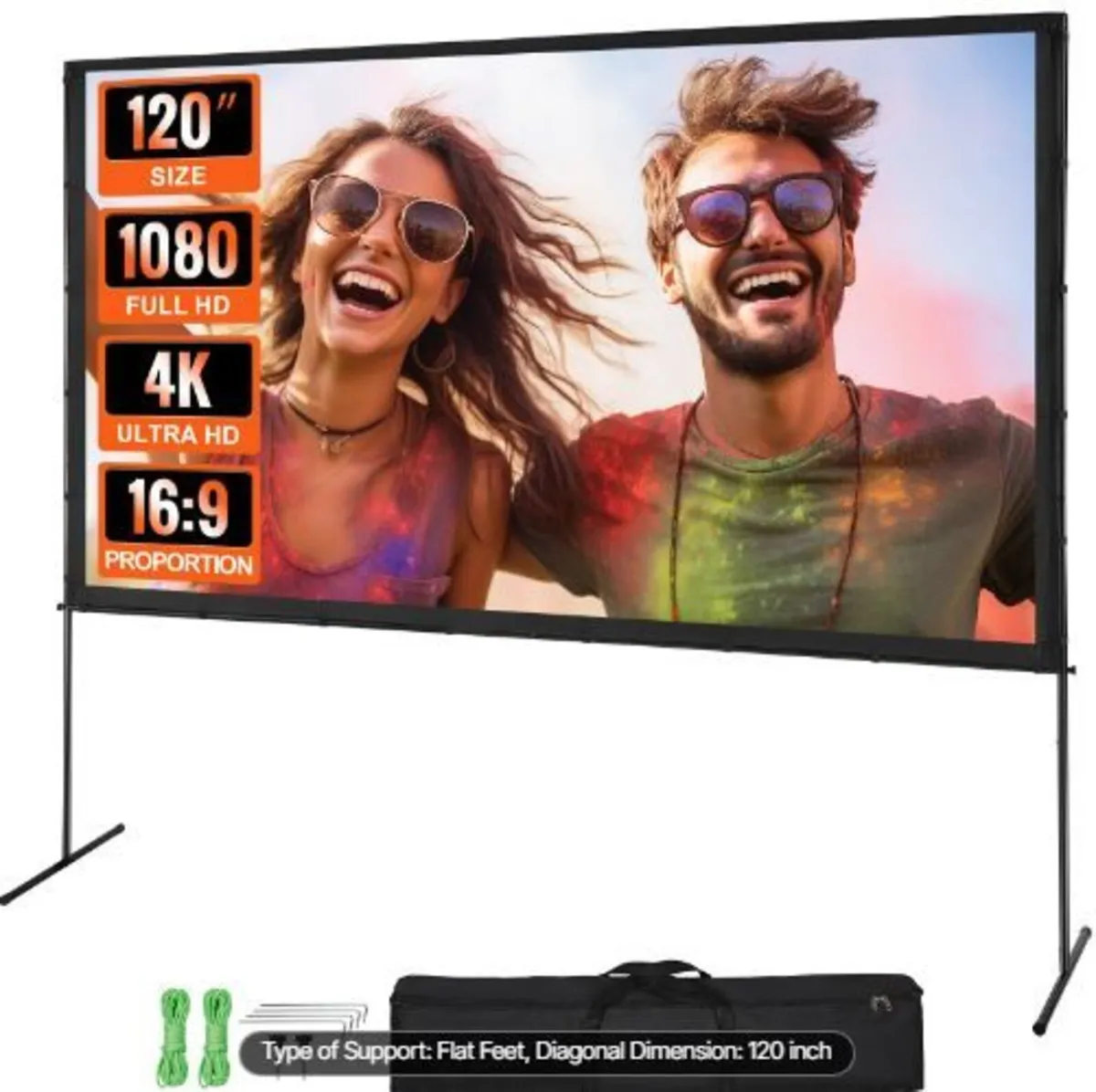 Projector Screen with Stand, 120 inch - Image 1