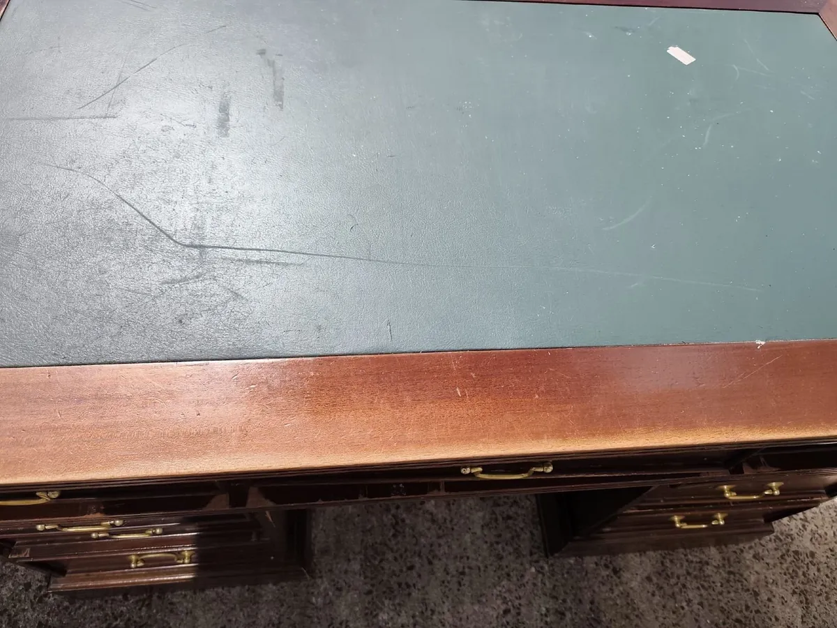 Antique Twin Pedestal Desk - Image 3