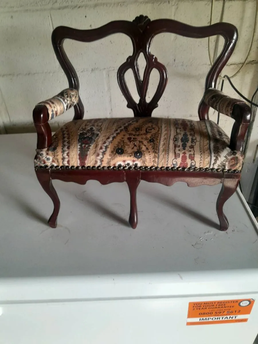 Wooden  dolls  settee - Image 4