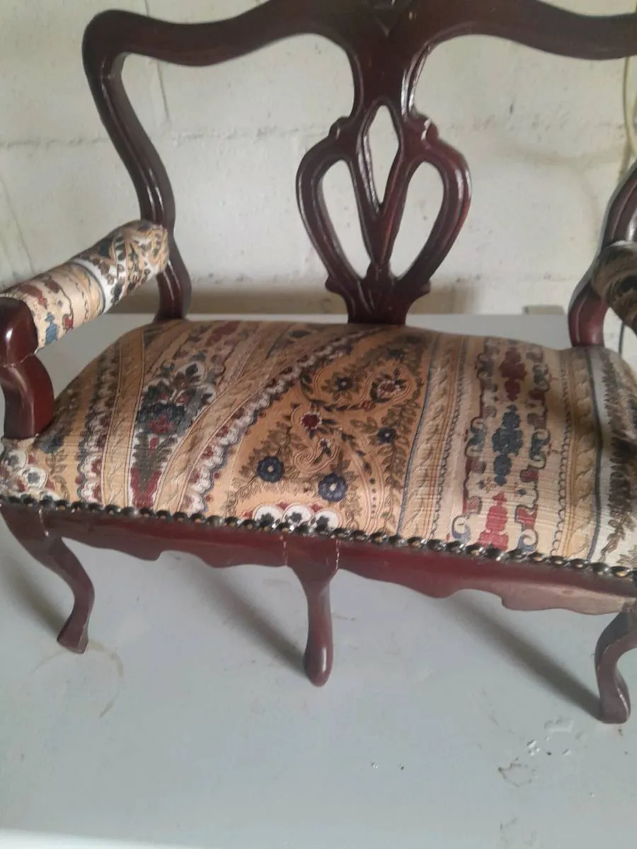 Wooden  dolls  settee - Image 2