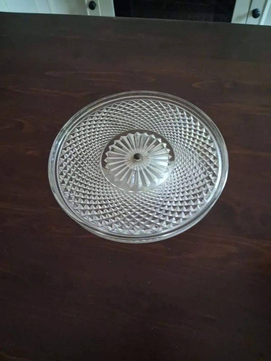 Vintage glass cake stand - Image 2