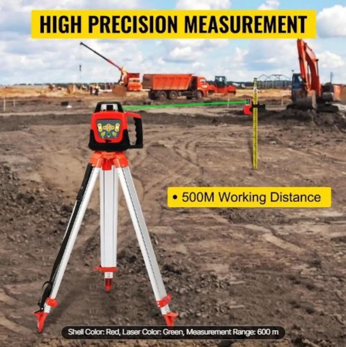 Green Rotary Laser Level Kit with Adjustable - Image 2