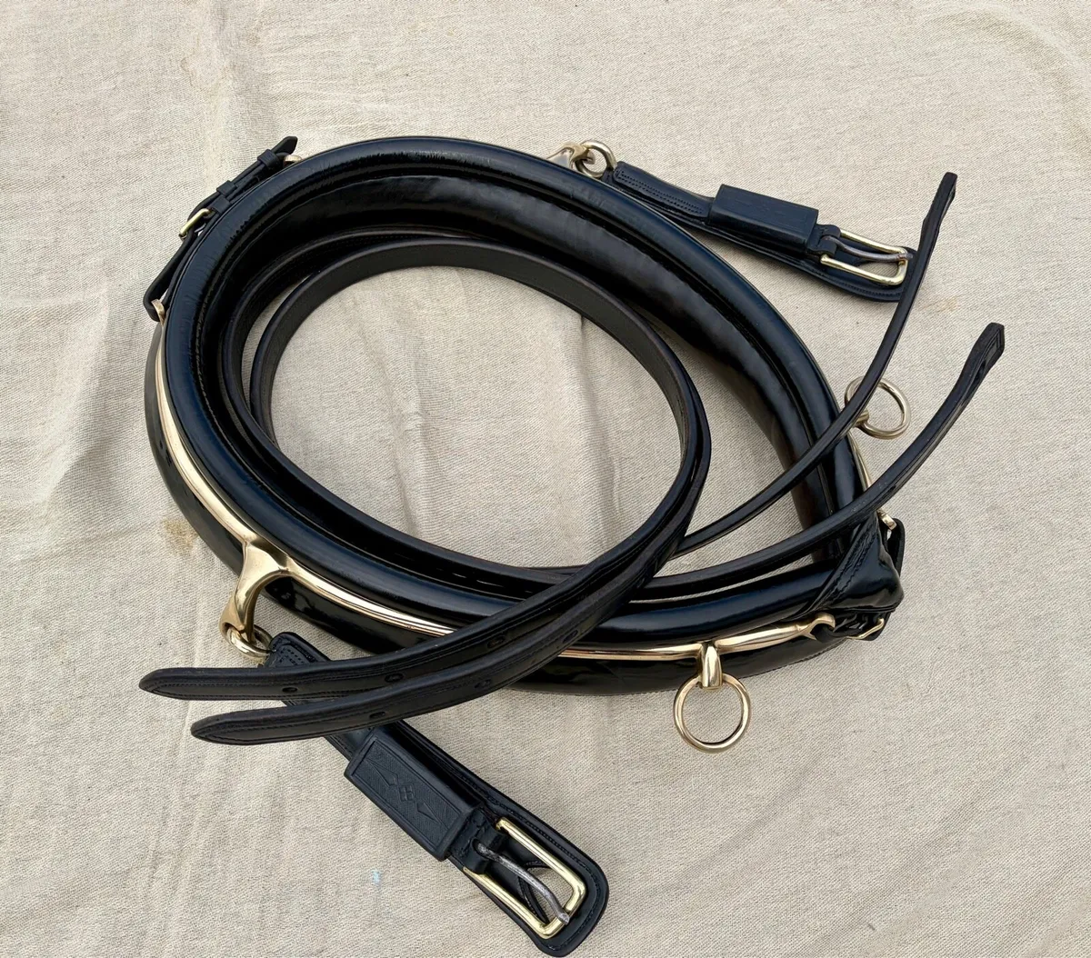 Patent full horse driving collar and traces 20x11 - Image 1