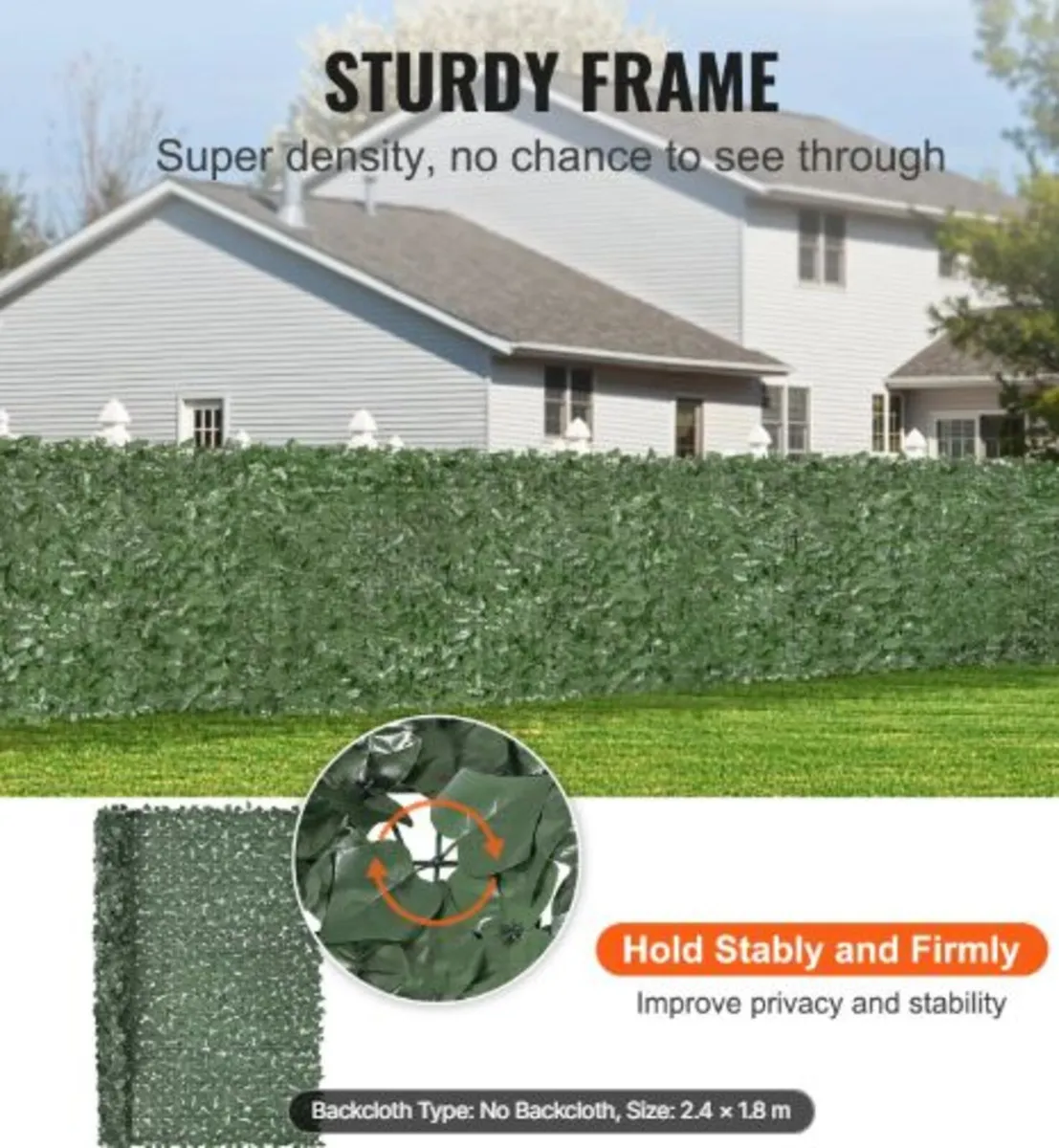 Ivy Privacy Fence,2440 x 1830 mm Artificial Green - Image 4
