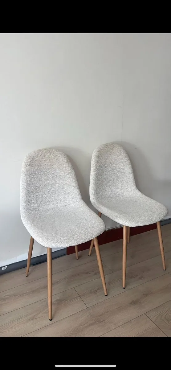 2 x Søstrene Grene CLARA Bouclé Dining Chairs - Image 3