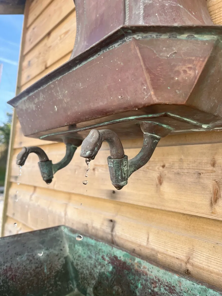 Antique French Copper Wall Fountain - Image 4