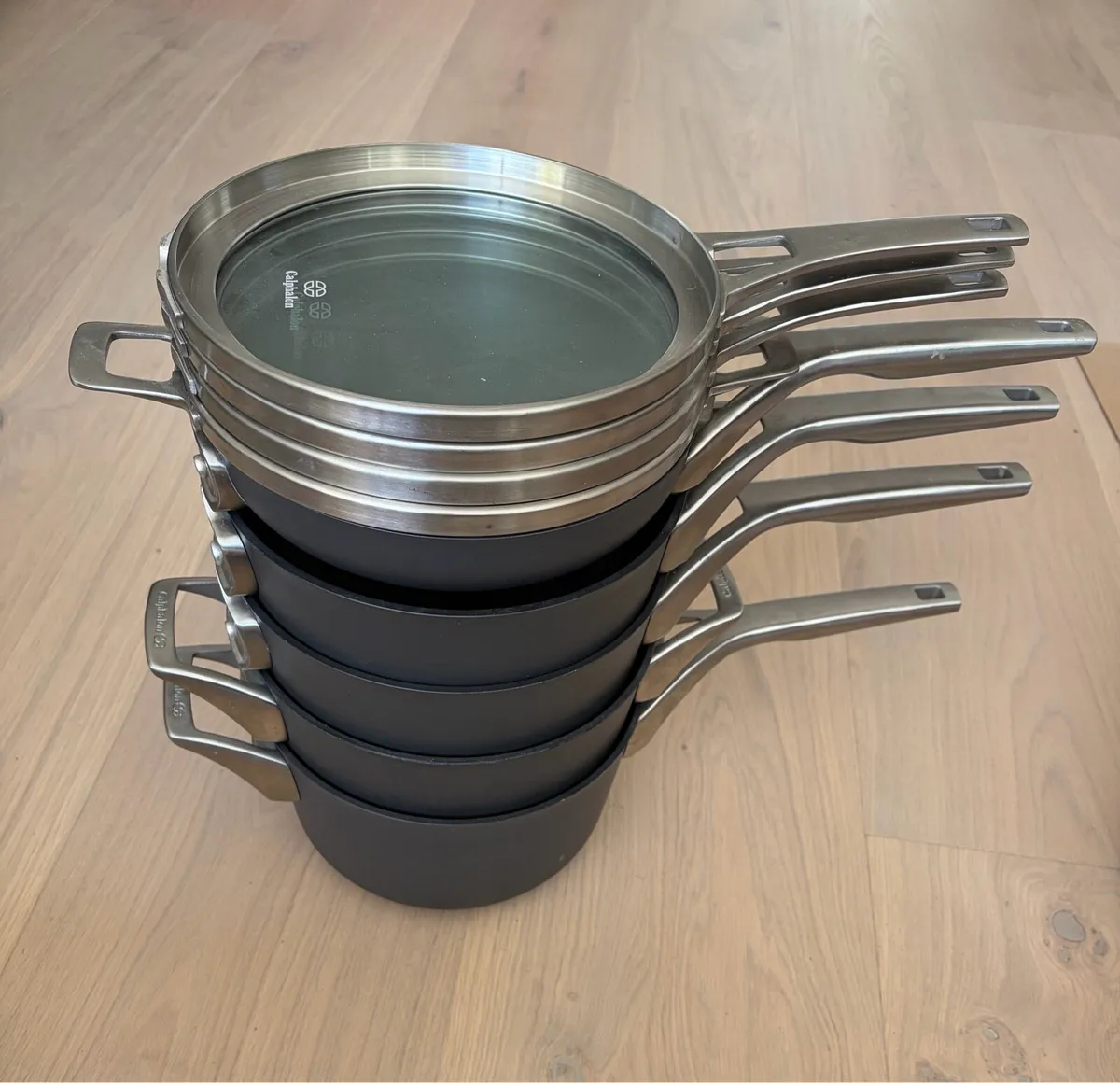 Calphalon premier 9 piece non-stick pans-like new