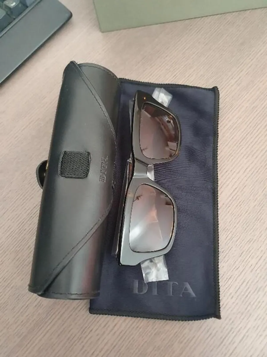 New DITA Wasserman Sunglasses DTS700 A 02 Tortoise Antique Silver Original Receipt Included - Image 1