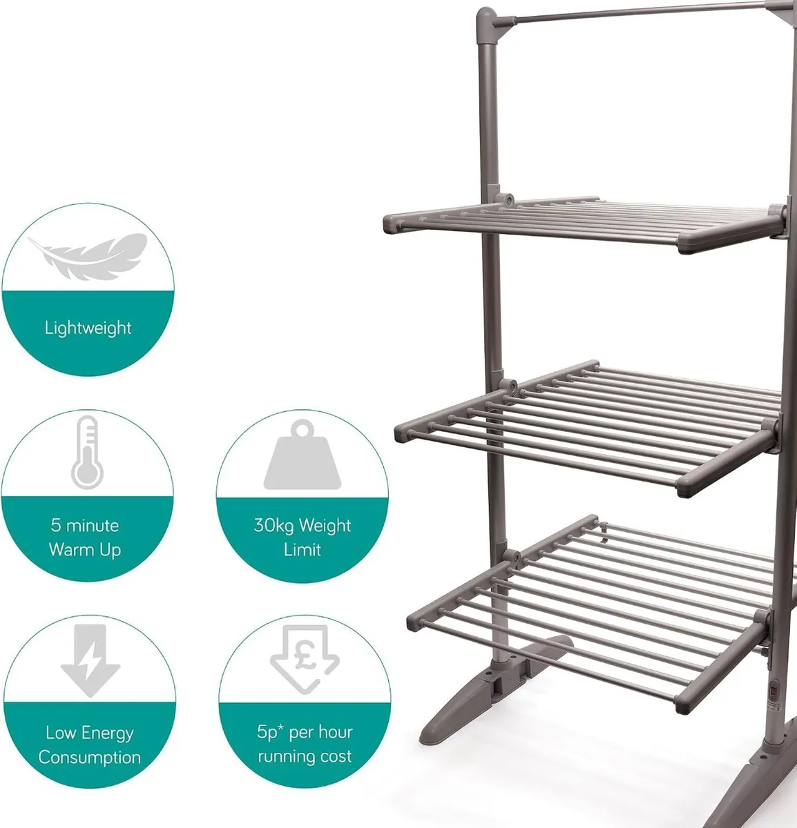 Electric Folding Indoor Clothes Dryer - Image 2