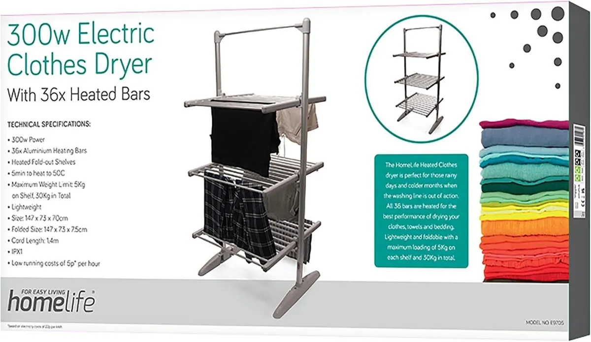 Electric Folding Indoor Clothes Dryer - Image 3